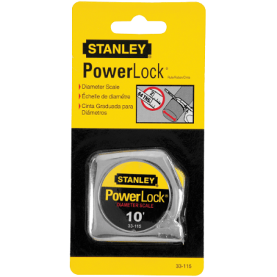 STANLEY 10 FT PowerLock Pocket Tape Measure with Diameter Scale - Image 2