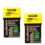 Stanley TRA204T 1,000 Units 1/4-Inch (6mm) Light Duty Staples from Saudi Supplier.