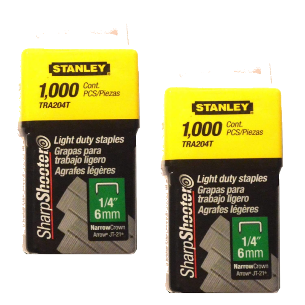 Stanley TRA204T 1,000 Units 1/4-Inch (6mm) Light Duty Staples from Saudi Supplier.