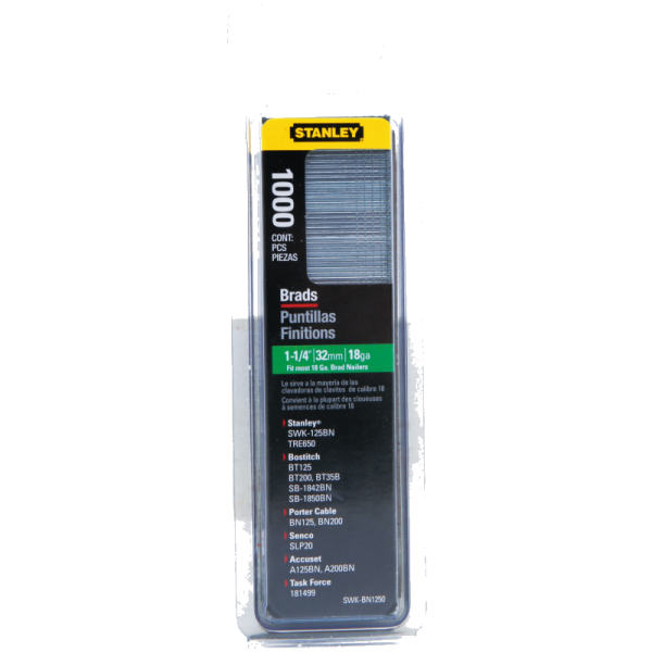 Stanley Tools 1,000 pc 1-14 in Brad Nails-Saudi Supplier