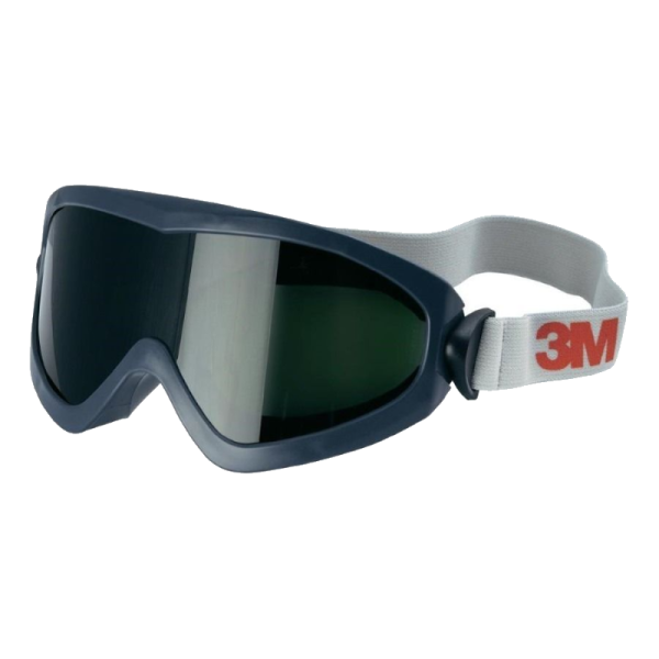 3M welding goggles with dark lenses to protect eyes while welding, on a white background from Saudi Supplier.