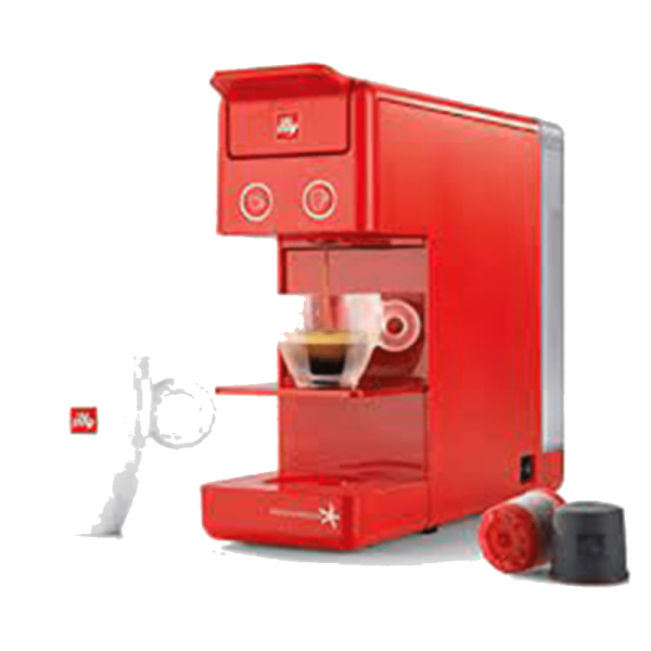 Illy Y3.2 iperEspresso Espresso and Coffee Machine - Red-Saudi Supplier