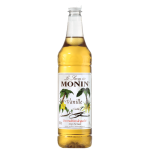 Monin Vanilla Syrup 1Ltr bottle with Golden Yellow color from Saudi Supplier.