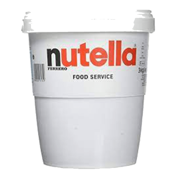 Nutella Chocolate Hazelnut Spread 3KG, White color Nutella Bucket from Saudi Supplier.