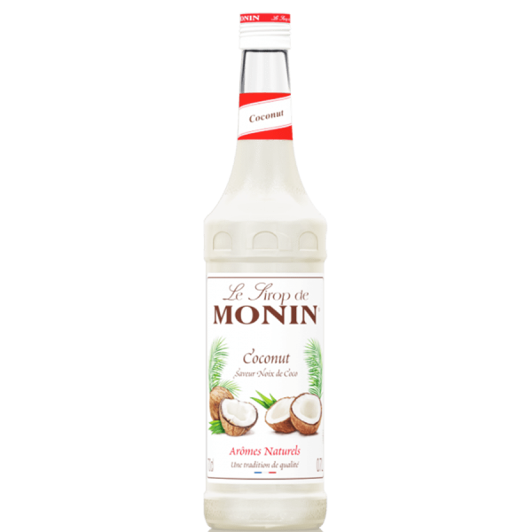 Monin Coconut Syrup 1Ltr bottle with Cloudy white color from Saudi Supplier.