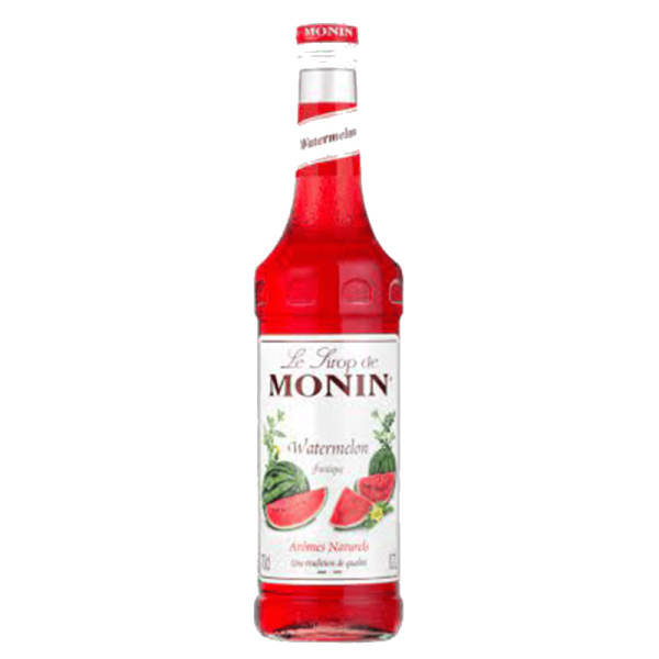 Monin Watermelon Syrup 1Ltr bottle with Bright red color from Saudi Supplier.