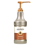 Monin Caramel Sauce 1.89ltr bottle with silver and gold color from Saudi Supplier.