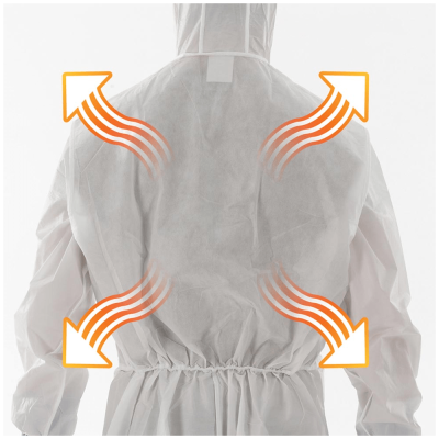 Ansell - 2000 -White Disposable Coverall - Image 4