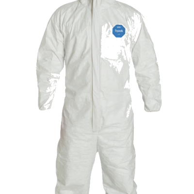 DuPont™ Tyvek® Disposable Coverall with Hood in KSA with Safety Instructions, Elastic Cuff, White from Saudi Supplier