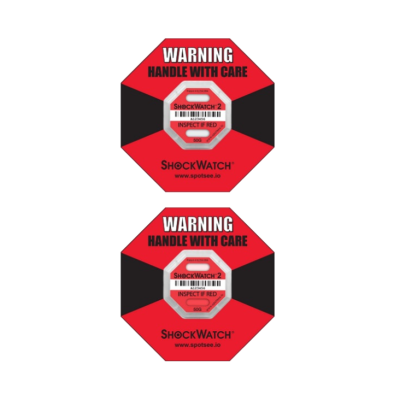 ShockWatch 2 - 50G - Red - Serialized, Includes Framing Label - 10 Ct from Saudi Supplier.